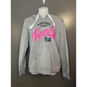 Superdry Hoodie Womens Medium US 8 Vintage Goods Pullover Sweatshirt 54 Graphic
